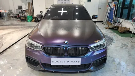 김해랩핑 장유랩핑 BMW G30 5시리즈 520d 전체랩핑 랩핑제거 재시공 무광블랙 / 김해, 부산, 창원