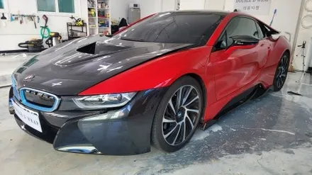 김해랩핑 장유 창원 BMW i8 순정느낌으로 전체 랩핑 재시공 _ 더블디랩 / 김해 율하동