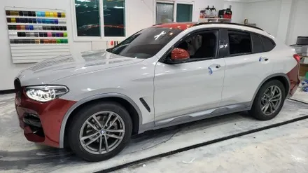 김해랩핑 장유랩핑 BMW X4 전체랩핑_유광그레이 크레용 / 김해, 부산, 창원