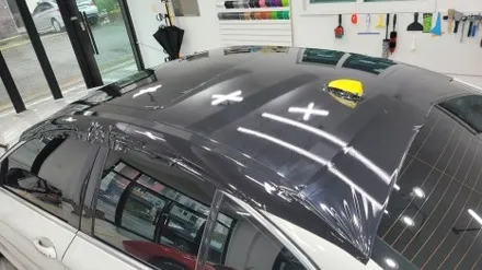 김해 랩핑 장유 랩핑 맛집 BMW 5시리즈 루프스킨 재시공 루프 손상 커버_ 더블디랩 / 김해 율하동