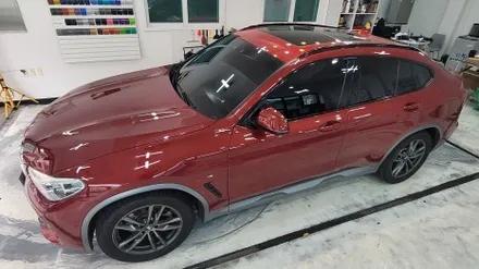 김해랩핑 장유랩핑 BMW X4 전체랩핑_유광그레이 크레용 / 김해, 부산, 창원