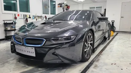 김해랩핑 장유 창원 BMW i8 순정느낌으로 전체 랩핑 재시공 _ 더블디랩 / 김해 율하동