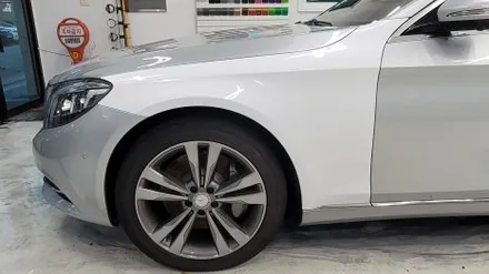 김해랩핑 장유랩핑 벤츠 S500 전체랩핑 유광화이트_창원 부산 / 김해 율하동
