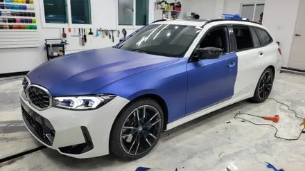 김해랩핑 창원랩핑 BMW 3시리즈 투어링 전체랩핑 시공기_ 더블디랩 / 김해 율하동