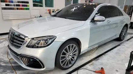 김해 장유 창원 랩핑 벤츠 S클래스 전체 랩핑 (풀랩핑) 시공 / 김해, 부산, 창원