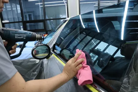 광주 썬팅 / BMW 미니쿠퍼  레이니블루 / 광주 광산