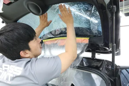 광주 썬팅 / BMW 미니쿠퍼  레이니블루 / 광주 광산