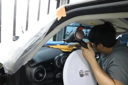 광주 썬팅 / BMW 미니쿠퍼  레이니블루 / 광주 광산