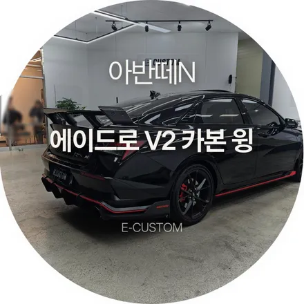 아반떼N FE 에이드로V2 카본윙으로 완성하는 뒷태 / 경기 남양주
