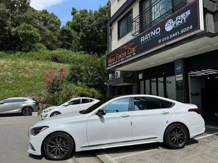 부천 범박동 제네시스 G80 스포츠 썬팅 재시공 글라스틴트 레이니블루 / 부천 소사구 옥길동