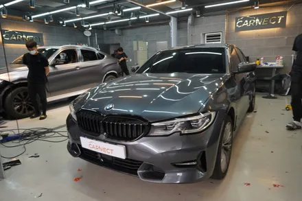 BMW 330e 랩핑 크롬죽이기로 스포티한 이미지변화 (모란 장지 가천) / 하남, 광주, 송파