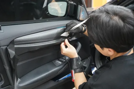 BMW 5시리즈 크롬죽이기, 자동차 실내 랩핑 / 하남시 감북동