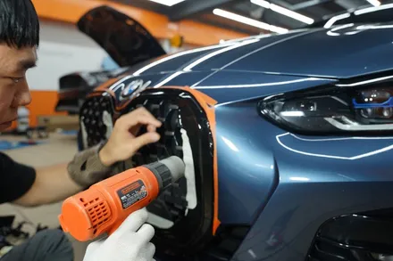 BMW4시리즈 포인트랩핑 스타일 살리는 그릴크롬죽이기 / 하남, 광주, 송파