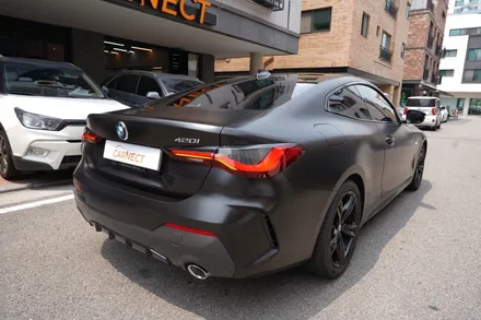 BMW 전체랩핑 4시리즈 사틴블랙 풀랩핑 / 하남, 광주, 송파