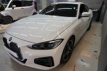 BMW 전체랩핑 4시리즈 사틴블랙 풀랩핑 / 하남, 광주, 송파