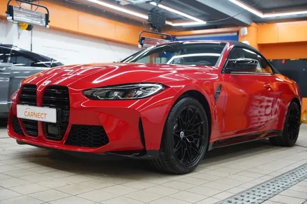 카마인 레드 필름으로 래핑하여 BMW M4를 강렬한 빨간차 만들기 / 하남, 광주, 송파