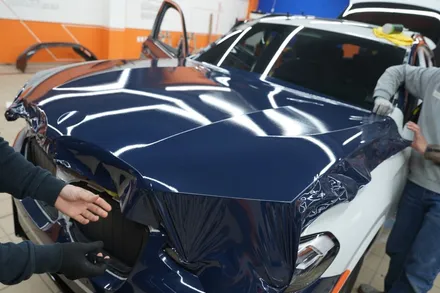 BMWX4전체랩핑 3M보트블루와 유광블랙 크롬죽이기 킹조합 / 하남, 광주, 송파