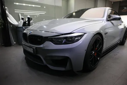 BMW M4 락그레이 랩핑 사고로 입고 됬습니다(인천 랩핑) / 하남, 광주, 송파