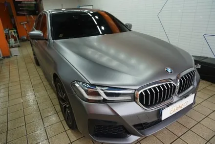 BMW 전체랩핑 가격과 과정, 위례 5시리즈 530e 사틴블랙 작업기 / 하남시 감북동