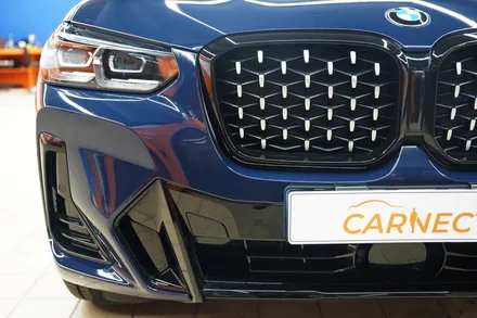 BMWX4전체랩핑 3M보트블루와 유광블랙 크롬죽이기 킹조합 / 하남, 광주, 송파