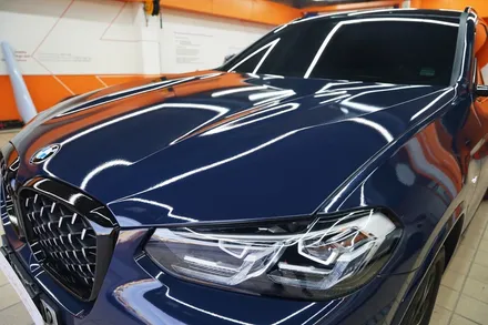 BMWX4전체랩핑 3M보트블루와 유광블랙 크롬죽이기 킹조합 / 하남, 광주, 송파