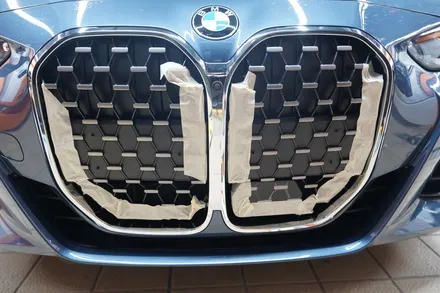 BMW4시리즈 포인트랩핑 스타일 살리는 그릴크롬죽이기 / 하남, 광주, 송파