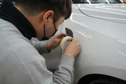 카마인 레드 필름으로 래핑하여 BMW M4를 강렬한 빨간차 만들기 / 하남, 광주, 송파