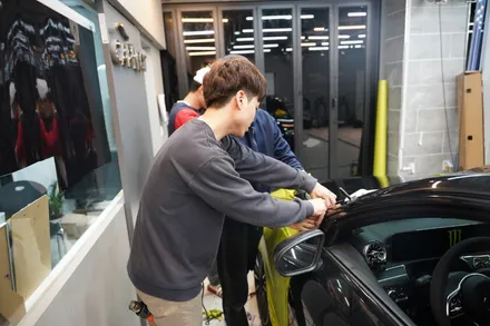 자동차 랩핑 교육생의 3차 과정 점검 / 하남, 광주, 송파