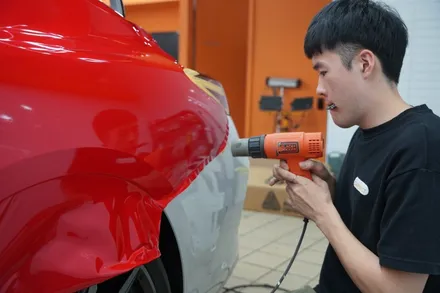 BMW 전체랩핑 페라리 레드 색상으로 시공완료 / 하남, 광주, 송파