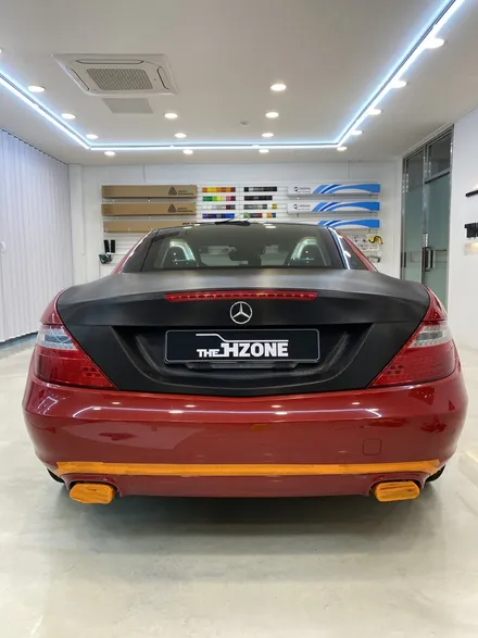 벤츠slk 무광 카본으로 부분랩핑했습니다 / 서울 송파구