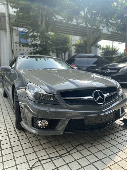 잠실랩핑전문  벤츠 sl63amg 공구리색상 전체랩핑 / 서울 송파구