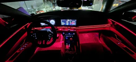 아반떼 N라인 전용수제몰딩방식 으로 글로우모션 엠비언트 뿌시기!! / 창원 의창구