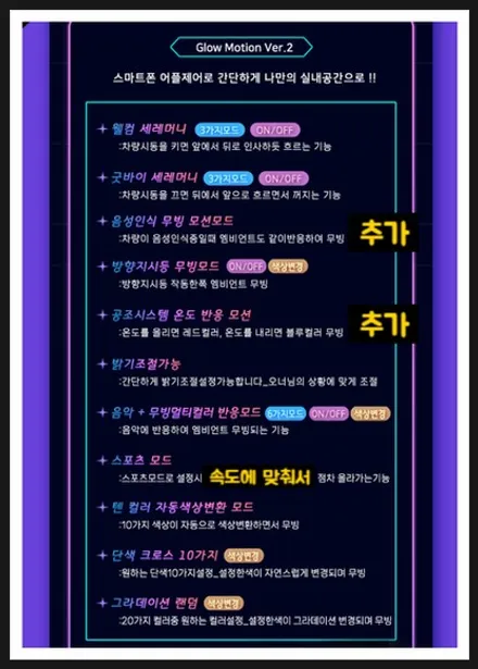 창원엠비언트 전문점 쏘렌토MQ4 페이스리프트 글로우모션 / 창원 의창구