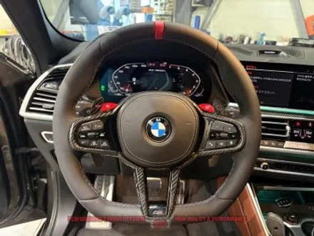 BMW G06 X6 M카본 핸들 M1,M2 버튼 드라이카본 그릴 미러커버 카본룩 퍼포먼스 립 바디킷 파츠 장착