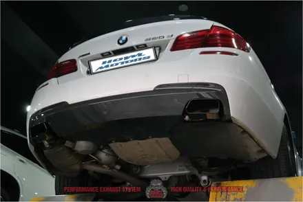 BMW F10 520D 듀얼 M550D 사각팁 오토모티브7.0 하이엔드 액티브사운드 배기튜닝 팝콘사운드 배기음
