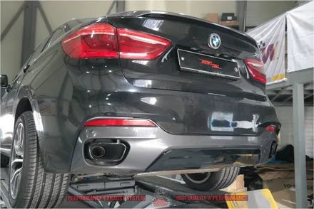 BMW F16 X6 40D M50D 블랙 사각팁 바디킷 파츠 컨버전 드레스업 머플러 배기튜닝