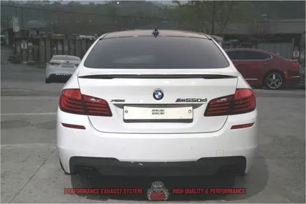 BMW F10 520D 듀얼 M550D 사각팁 오토모티브7.0 하이엔드 액티브사운드 배기튜닝 팝콘사운드 배기음