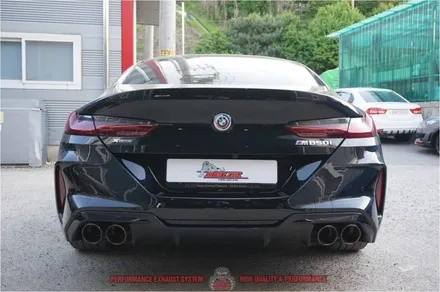 BMW M850I 그란쿠페 배기음 증폭 브릴란테 가변배기 추가 사운드UP!! M8 리어범퍼 듀얼 머플러팁
