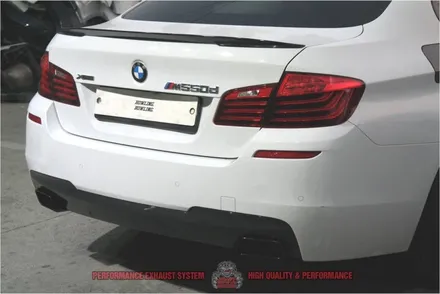 BMW F10 520D 듀얼 M550D 사각팁 오토모티브7.0 하이엔드 액티브사운드 배기튜닝 팝콘사운드 배기음