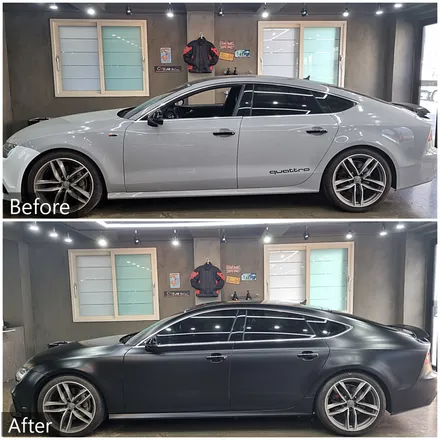 부산 랩핑 드라마틱한 변신 아우디 S7 전체랩핑 / 부산시 강서구