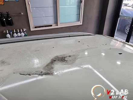 부산 랩핑 제거 티볼리 투톤 랩핑 재시공 / 부산시 강서구