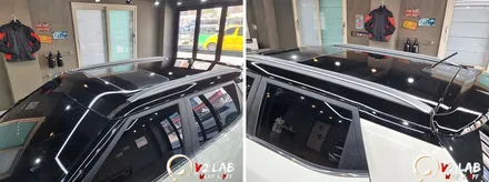부산 랩핑 제거 티볼리 투톤 랩핑 재시공 / 부산시 강서구