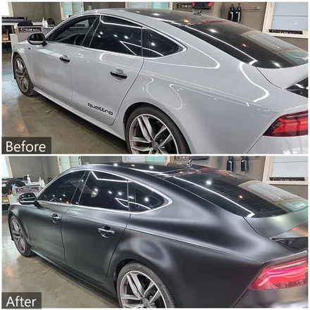부산 랩핑 드라마틱한 변신 아우디 S7 전체랩핑 / 부산시 강서구