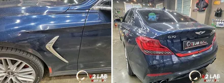 부산 랩핑 제네시스 G70 부분 랩핑 / 부산시 강서구