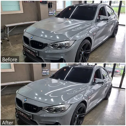 부산 랩핑 제거 BMW 320 M 보닛 재시공 / 부산시 강서구
