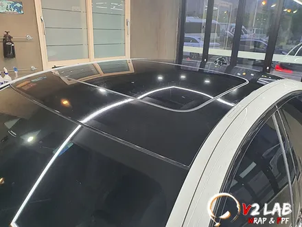 부산 랩핑 BMW 5시리즈 크롬 죽이기와 루프스킨 / 부산시 강서구