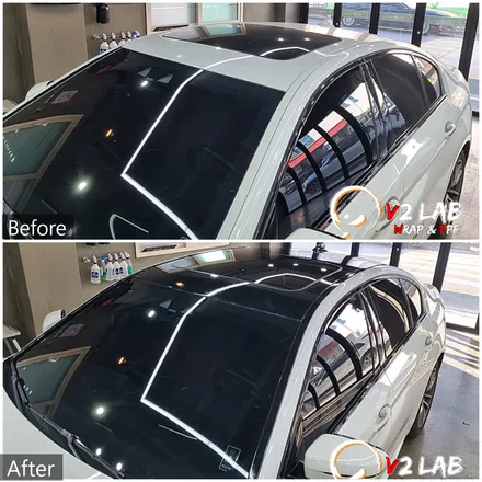 부산 랩핑 BMW 5시리즈 루프스킨 시공 후기 / 부산시 강서구