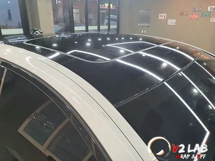 부산 랩핑 BMW 5시리즈 크롬 죽이기와 루프스킨 / 부산시 강서구