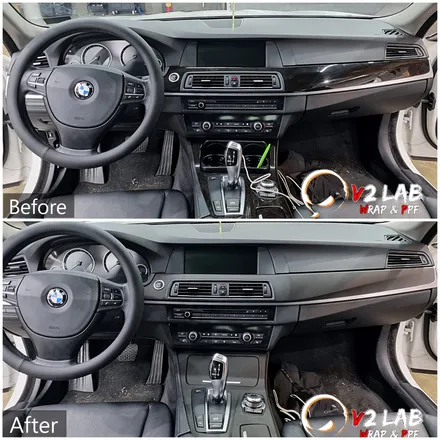 올드하고 지저분했던 실내를 깔끔하게 변신 BMW 528i 실내 랩핑 / 부산시 강서구