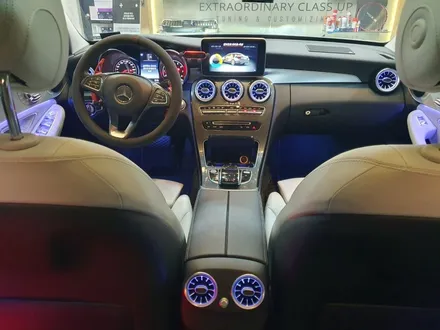 벤츠 C클래스 W205 FULL 엠비언트 & 3색에서 64색 컬러 연동과 광량 업그레이드 송풍구 1,2열외 전체 / 자동차 튜닝전문점 경남 김해 장유 율하 무계 주촌 / 경남 김해